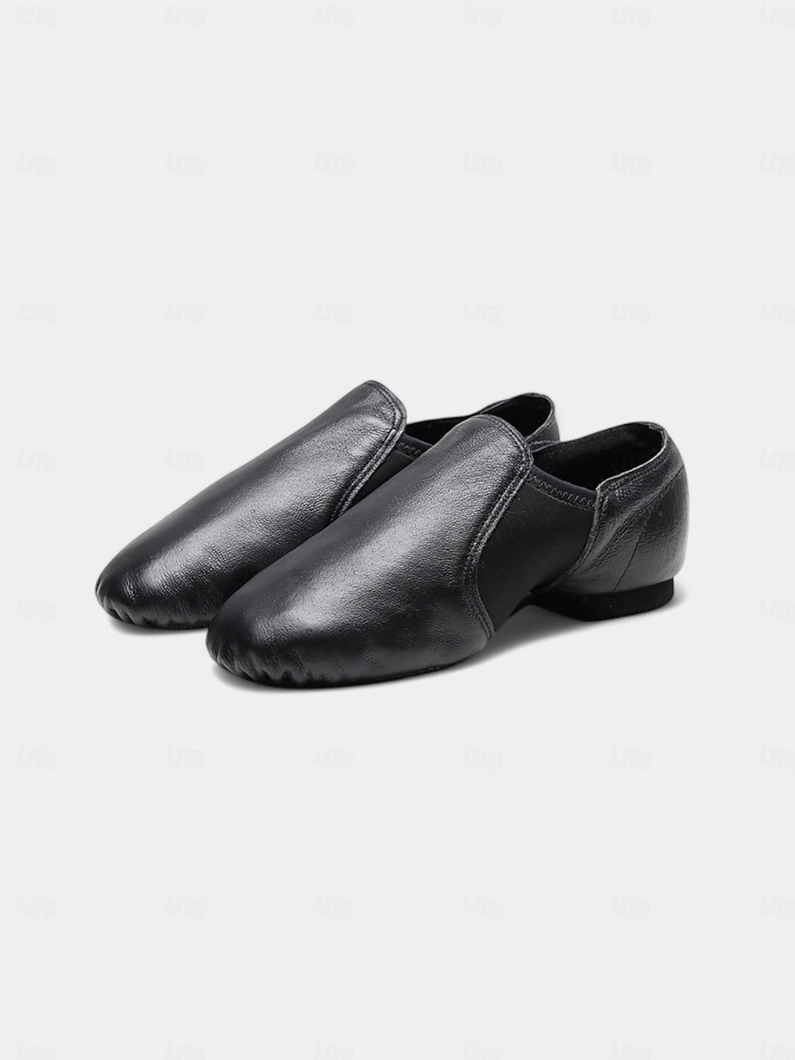 Chaussures de danse jazz en cuir beige pour femmes avec semelle fendue – chaussures souples à enfiler pour les cours de jazz et les performances sur scène de 2025 ? $42.99 –P3