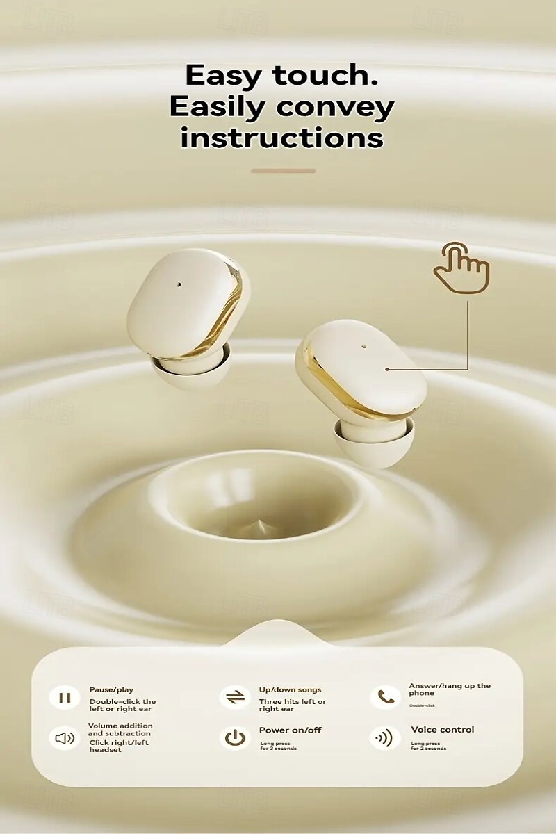 Echte Draadloze Koptelefoon TWS Oordopjes In Ear Bluetooth 5.3 Ergonomisch Ontwerp met Oplaaddoos LED Vermogensweergave voor Reizen Fietsen Reis 2025 - $25.99 –P8