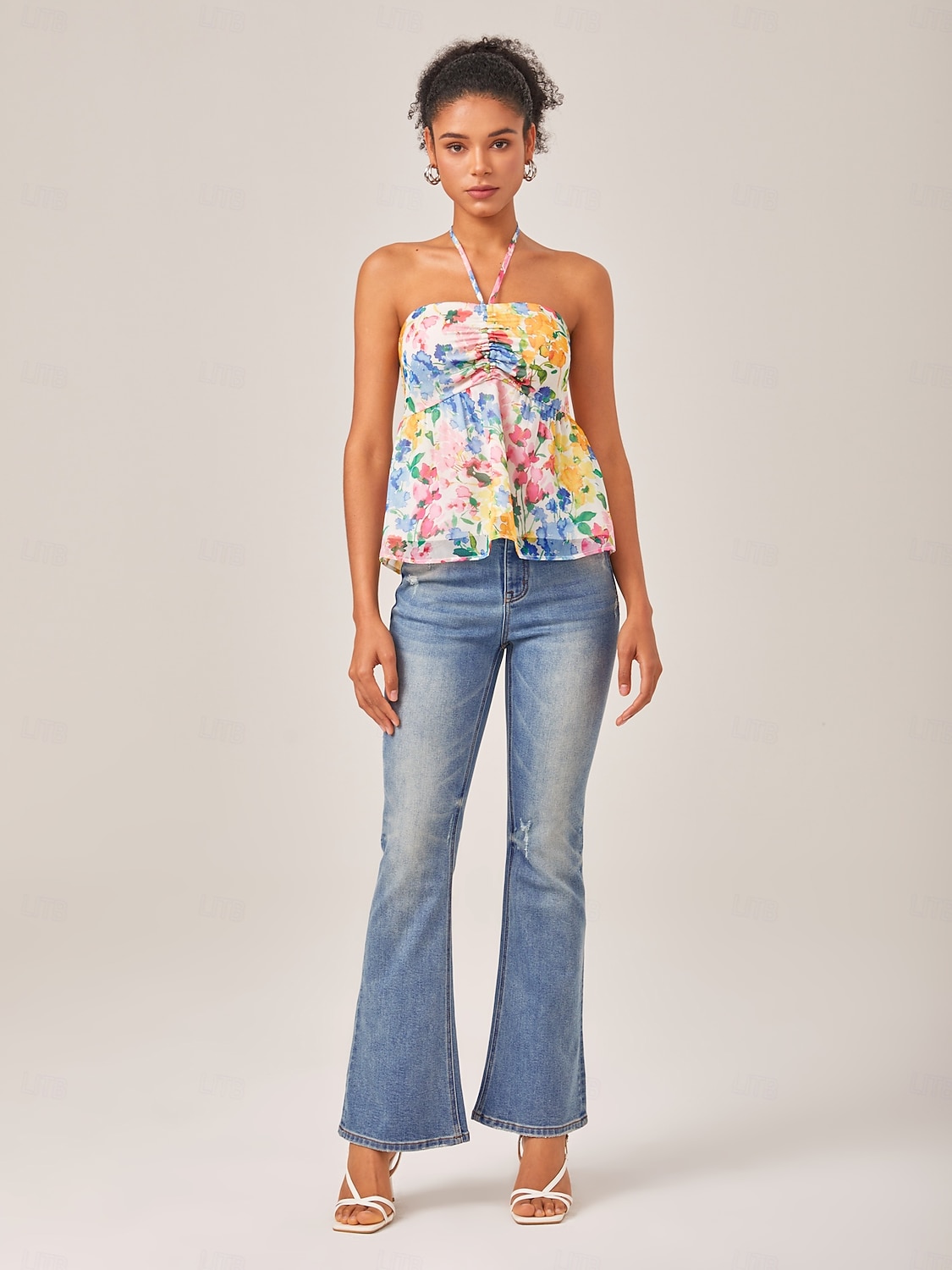 bloemenprint halter tanktop 2025 - $52.99 –P1