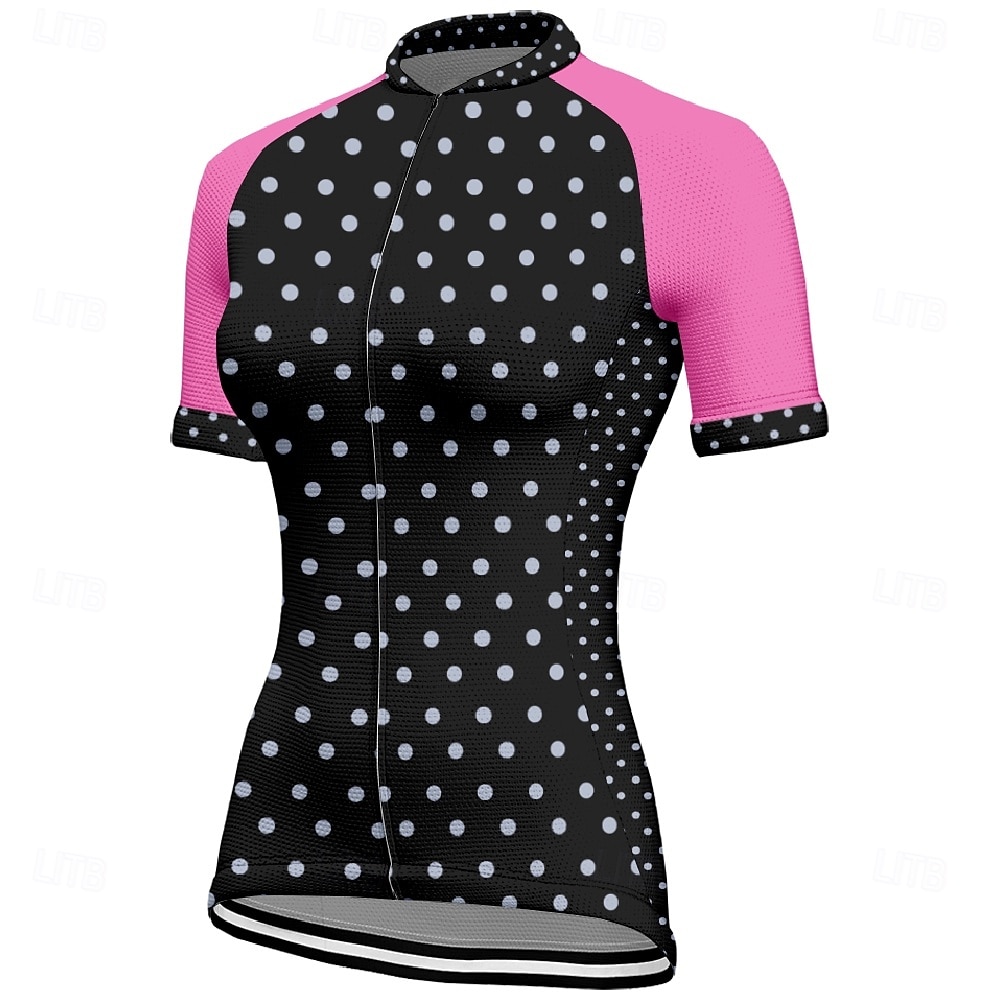 Dámské Cyklodres Puntíky Krátký rukáv Kolo Tričko Dres se 3 zadními kapsami Horská cyklistika Rychleschnoucí Anatomický design Odvod Prodyšné Sportovní Bílá Žlutá Růžová Oblečení 2025 - $23.99 –P14