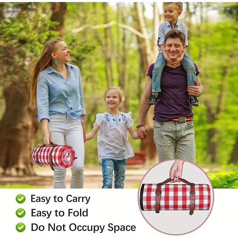 Plaid Picnic Blanket - Soft Lightweight and Portable Outdoor Mats for Camping Travel Lawn and Beach Use 2025 - $70.99 –P7