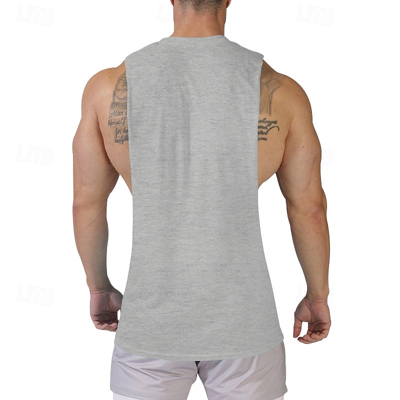 Men's Tank Top Vest Top Undershirt Sleeveless Shirt Sleeveless Crew Neck Summer Print Fashion Designer Basic Classic Vacation Street Going out Black White Pink Top Tee for Men 2025 - $16.99 –P15