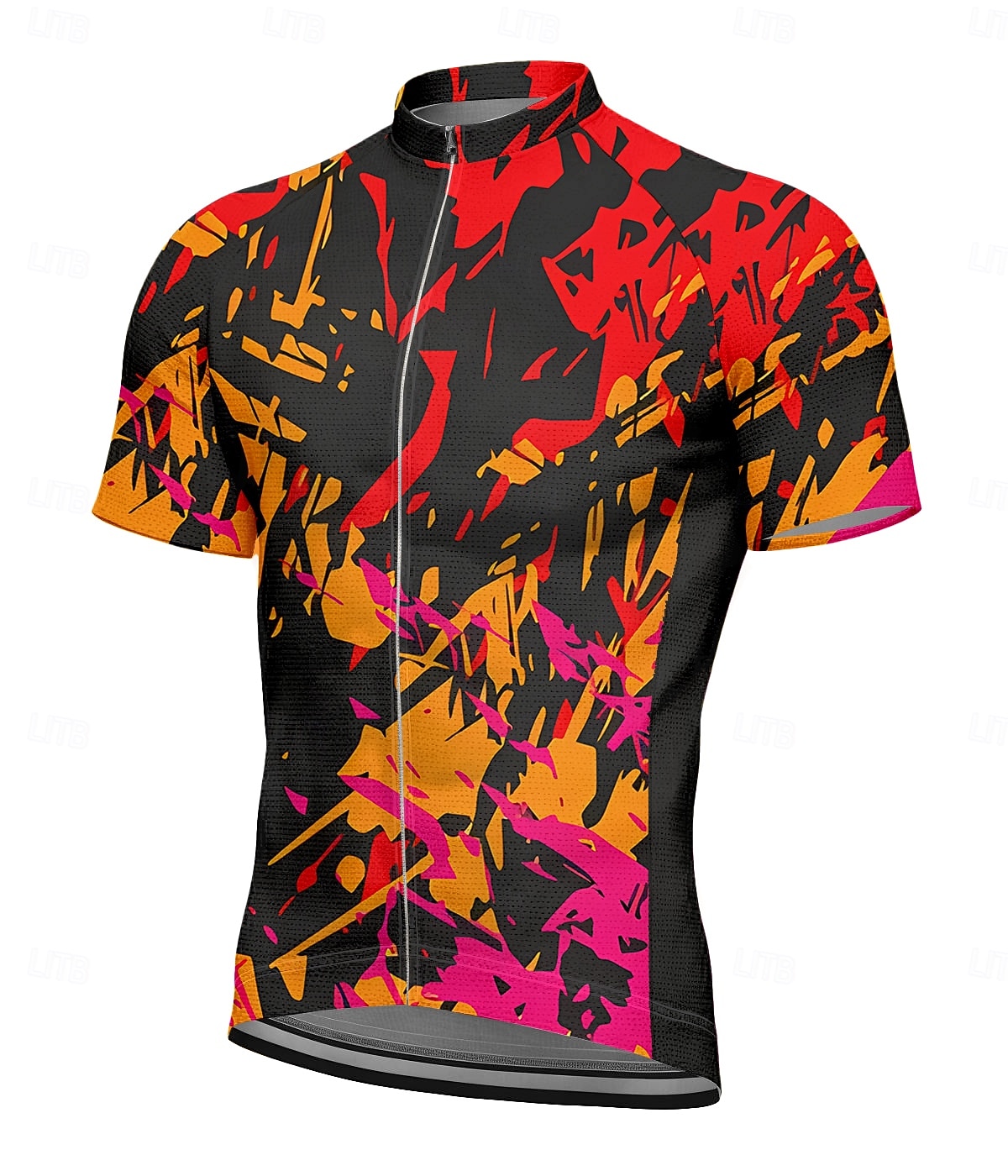 Per uomo Maglia da Ciclismo Grafico Geometrico Manica Corta Bicicletta Maglietta Top con 3 tasche posteriori Resistente ai Raggi UV Asciugatura Rapida Cerniera Frontale Strisce Riflettenti Gli sport del 2026 a $30.99 –P1