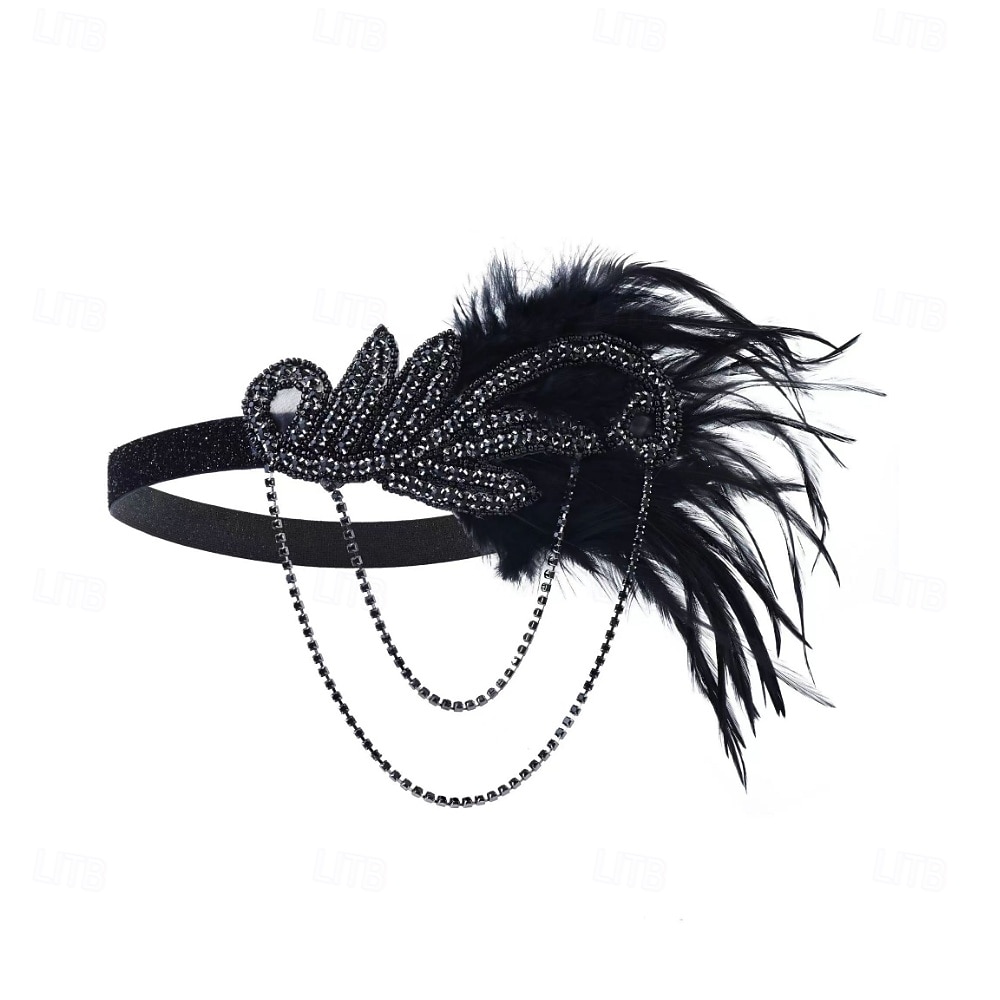 1920s El gran Gatsby Diadema de estilo flapper El gran Gatsby Lentejuelas Cosecha Moda Sin Cuello Disfraz Mujer Víspera de Todos los Santos Carnaval Mascarada Fiesta Mascarada Festival Adulto 1 2025 - $24.99 –P5