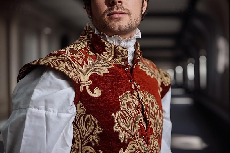Mittelalterlich Renaissance Outfits Prinz Keltischer Ritter Herren königlich Halloween Karneval Maskerade Leistung LARP Renaissance-Messe Erwachsene Kostüm 2025 - $291.29 –P7