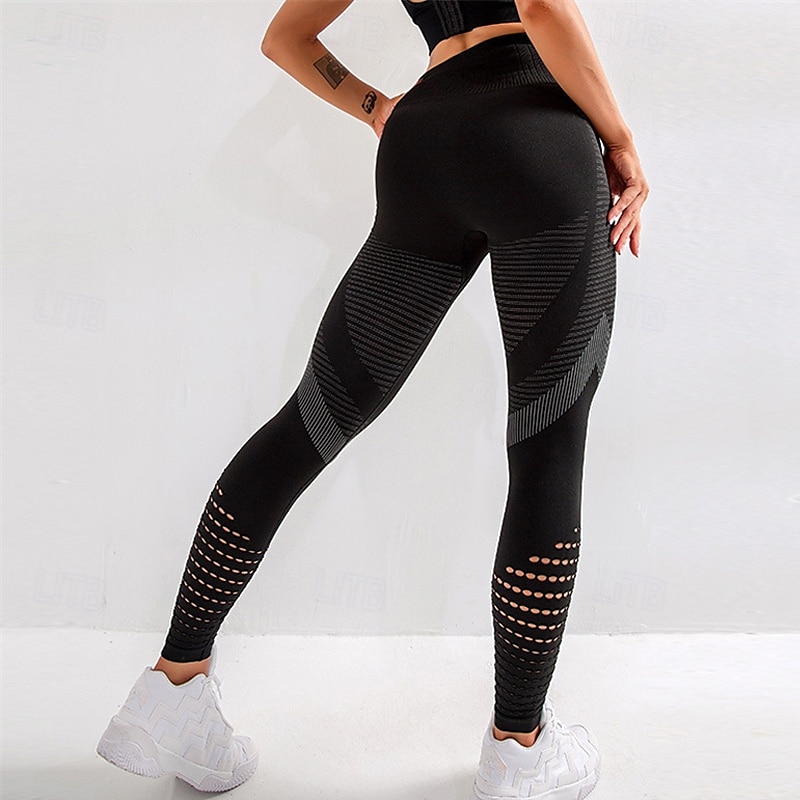Mujer Pantalones de yoga Mallas Leggings de Yoga Malla Cintura elástica Control de barriga Levantamiento de tope Yoga Entrenamiento de gimnasio Pilates Pantalones Negro Verde Ejército Azul Otoño 2025 - $20.99 –P16