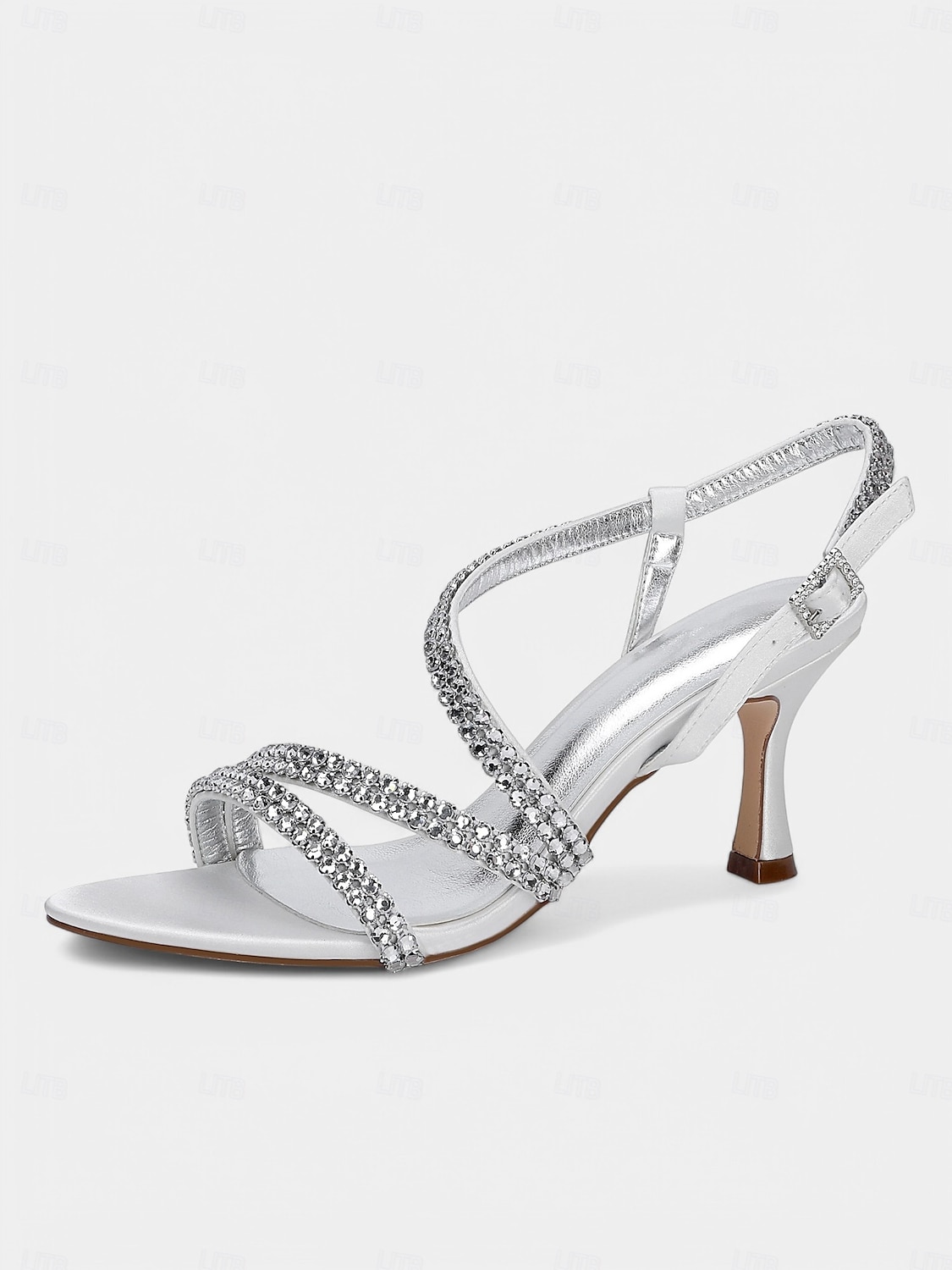 sandali da donna con cinturino posteriore argentato e dettagli in strass – tacchi a gattino aperti e scintillanti per cocktail serali e ricevimenti nuziali del 2025 a $69.99 –P5