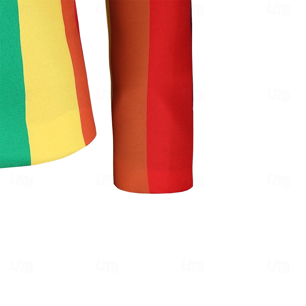 Stolz Regenbogen Outfits Regenbogen-Pride-Anzug Blazer Erwachsene Herren Pride Parade Pride-Monat Halloween Karneval Einfaches Karnevalskostüm 2025 - $102.99 –P4