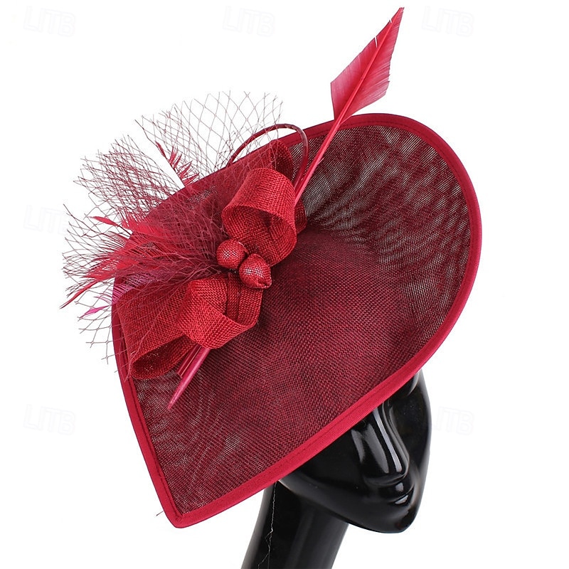 Kopfstück Federn Sinamay Hochzeit Abendgesellschaft Elegant Hochzeit Mit Feder Kopfschmuck Kopfbedeckung 2025 - $30.99 –P10