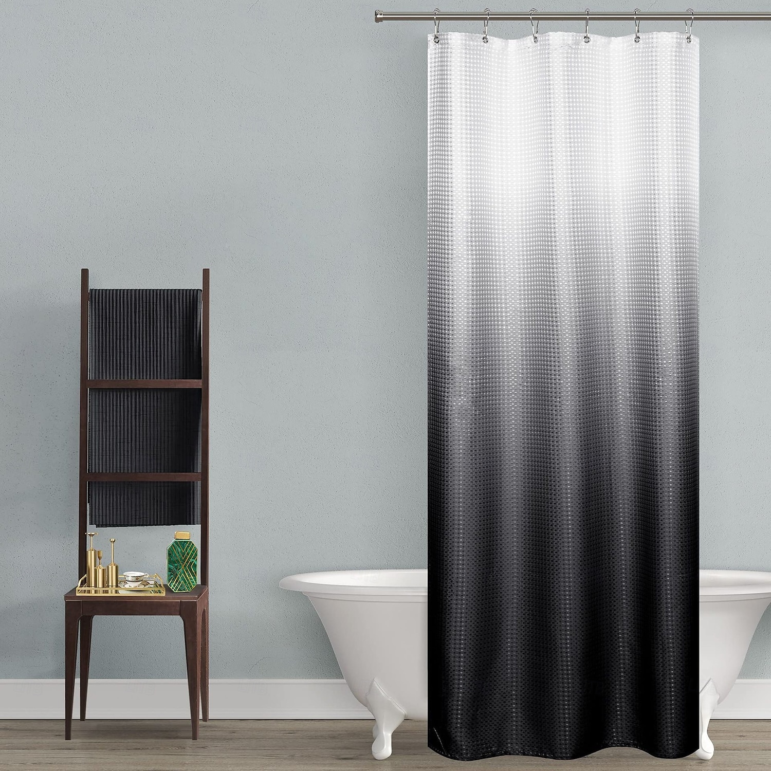 Σετ κουρτινών ντους 180cm*180cm(70"*70") για αξεσουάρ μπάνιου ύφασμα πολυεστέρα αδιάβροχο μοντέρνα κουρτίνα ντους με 12 γάντζους 2025 - $22.99 –P5