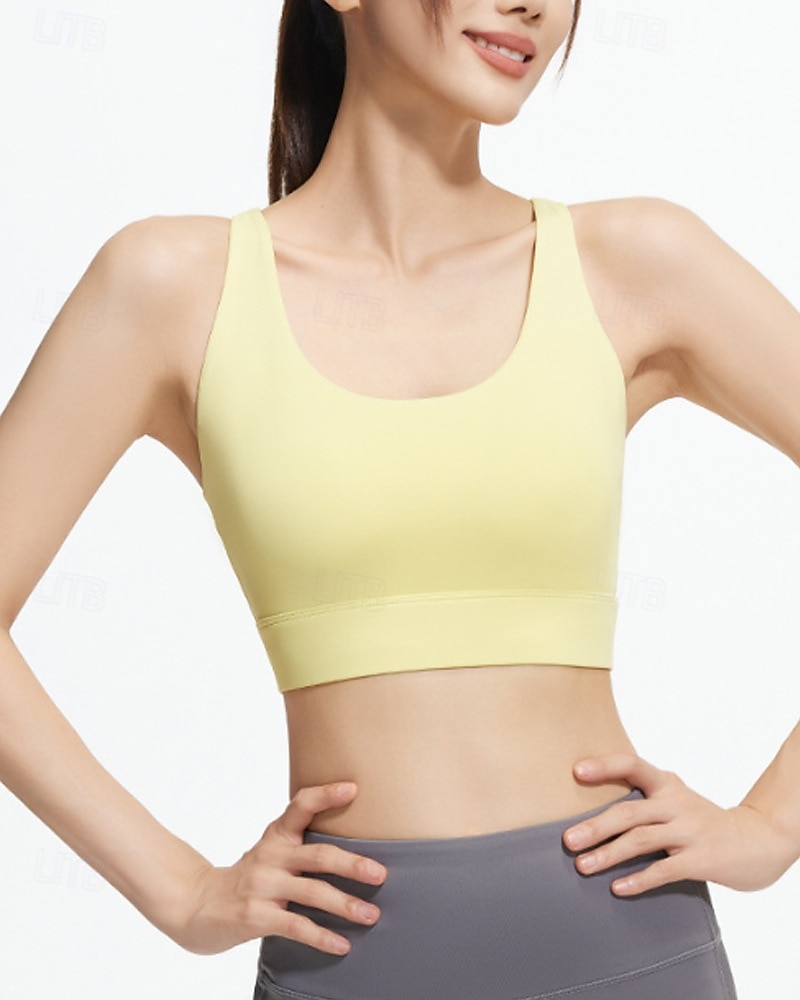 Per donna Reggiseno Il giro Top reggiseno Crisscross Back Comodo Traspirante Rete Semplice Sport Abbigliamento sportivo Nero Bianco Yoga Fitness Casuale del 2025 a $12.39 –P3