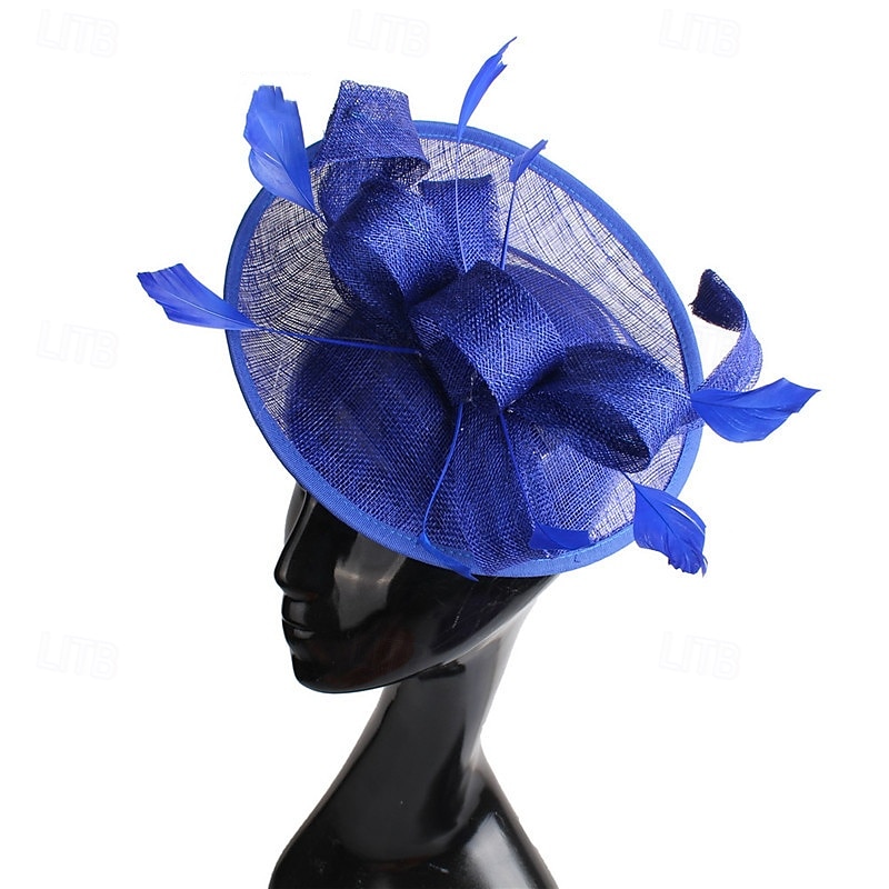 Kopfstück Federn Sinamay Hochzeit Abendgesellschaft Elegant Hochzeit Mit Feder Kopfschmuck Kopfbedeckung 2025 - $31.99 –P8