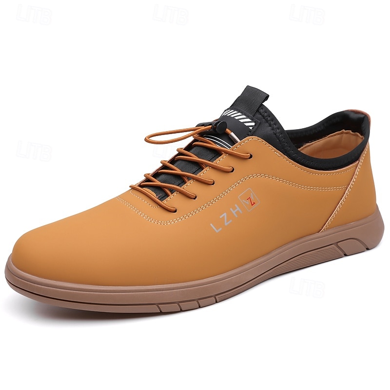 tênis casual bege com cadarço para homens - calçados confortáveis para o dia a dia para passeios casuais de 2025 por $42.99 –P2
