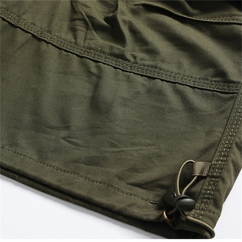 Муж. Шорты-карго Шорты Летние шорты Кулиска Эластичная талия Мульти карман Полотняное плетение Комфорт Пригодно для носки До щиколотки на открытом воздухе спорт Повседневные Мода На каждый день 2025 - $23.99 –P9