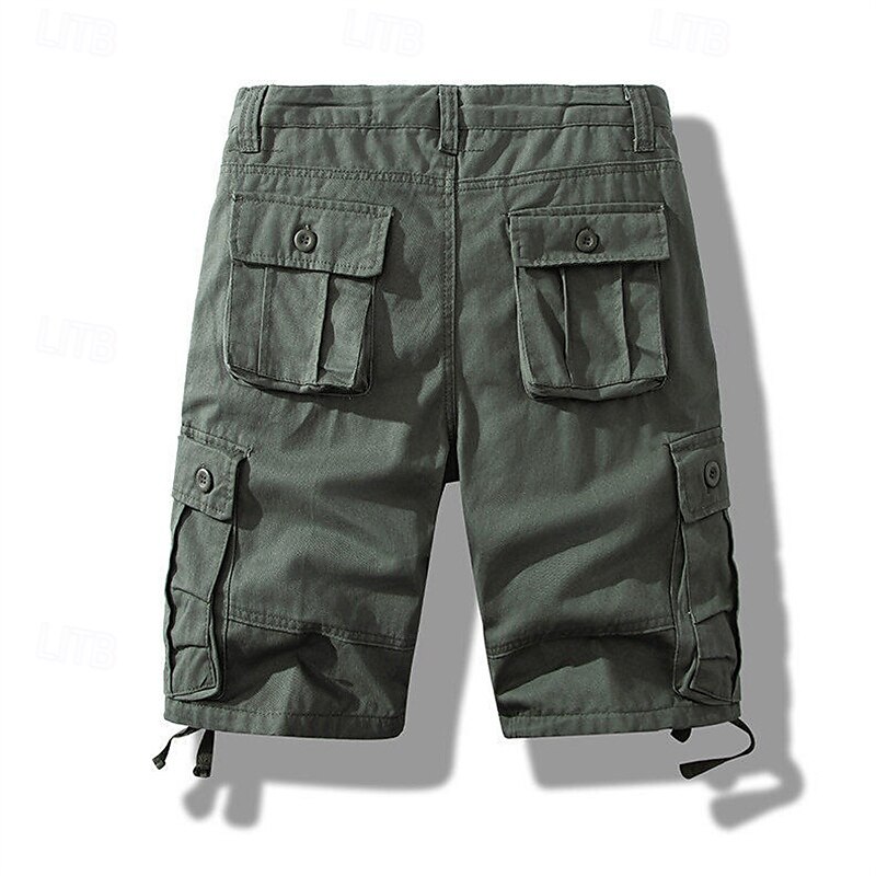 Herren Cargo-Shorts Shorts Sommershorts Mehrere Taschen Klappentasche Einfach Komfort tragbar Knielang Outdoor Sport Täglich Mode Lässig Schwarz Gelb 2025 - $20.99 –P4