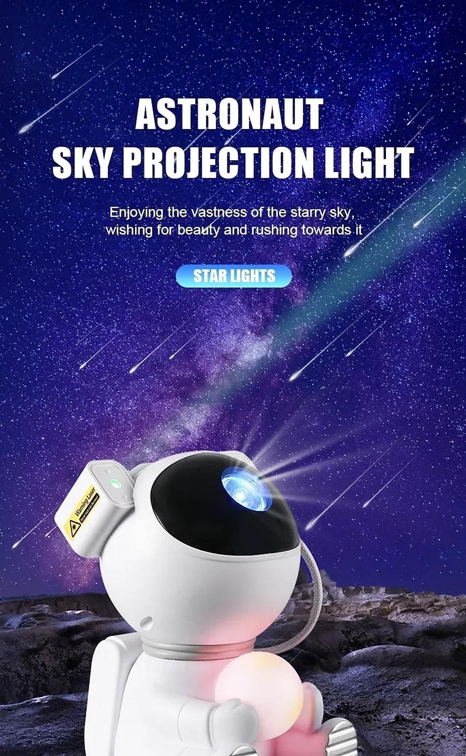 Star Projector Galaxy Night Light Astronaut Space Projector Nebula Ceiling LED Lamp for Bedroom & Kids Gift 2025 - $55.99 –P1