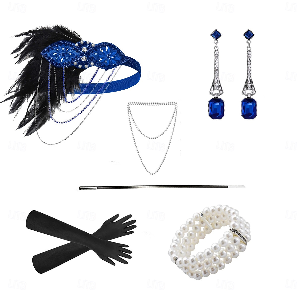 Anii 1920 Gatsby Bandană Adolescentă Brățări cu Mărgele Cercei Gatsby Pană Retro Luciu Sclipitor Cristale / Strasuri Pentru femei Carnaval ziua îndragostiților Mascaradă Îmbrăcăminte de seară de 2025 - $24.99 –P3