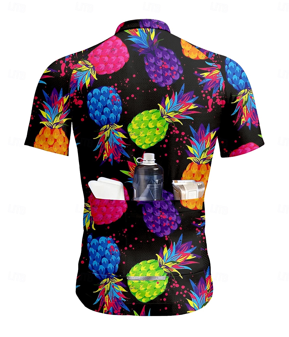 Pánské Cyklodres Grafika Barevné bloky Rostliny Krátký rukáv Kolo Tričko Vrchní část oděvu se 3 zadními kapsami Odolná proti UV záření Rychleschnoucí Přední zip Reflexní pásky Sportovní Duhová 2026 - $30.99 –P2