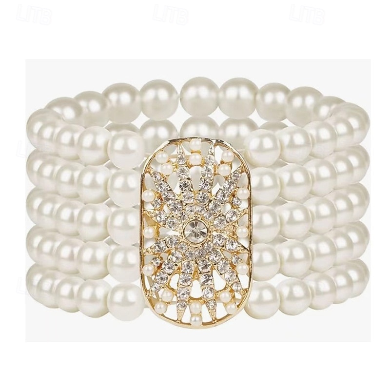 A nagy Gatsby Flapper fejpánt Gyöngyös karkötő Fülbevaló A nagy Gatsby Toll Retro Csillogó glitter Női Kelta Farsang Valentin nap Álarcos mulatság Party estélyi viselet Álarcos mulatság Fesztivál 2025 - $23.99 –P9