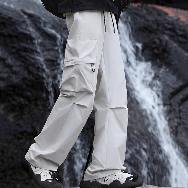 2025年 男性用 カーゴパンツ ハイキング パンツ 戦術パンツ 軍隊 アウトドア レギュラー 防水 速乾性 パンツ ドローストリング 弾性ウエスト ブラック ベージュ 狩猟 登山 キャンプ / ハイキング / ケイビング M L XL XXL XXXL コレクション – $19.99 –P5
