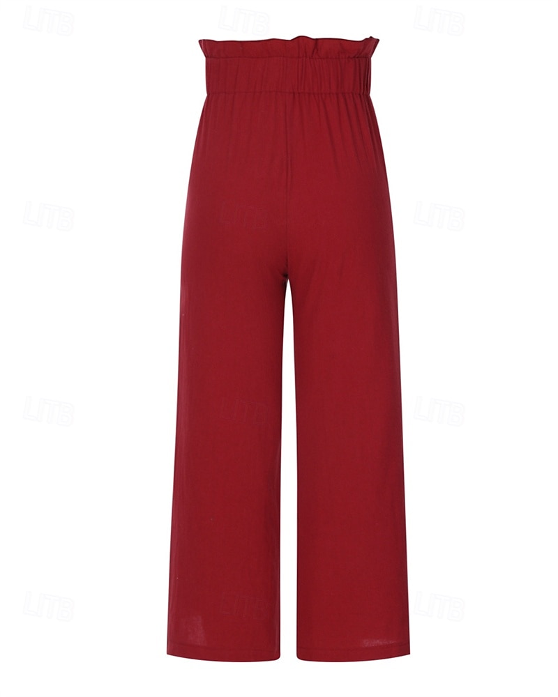 Per donna Culotte Gamba Larga Pantaloni in cotone e lino Pantaloni Eleganti Moda Streetwear Lunghezza intera Naturale Semplice Elastico in vita Comodo All'aperto Confortevole Streetwear Uscire Bianco del 2025 a $28.99 –P15