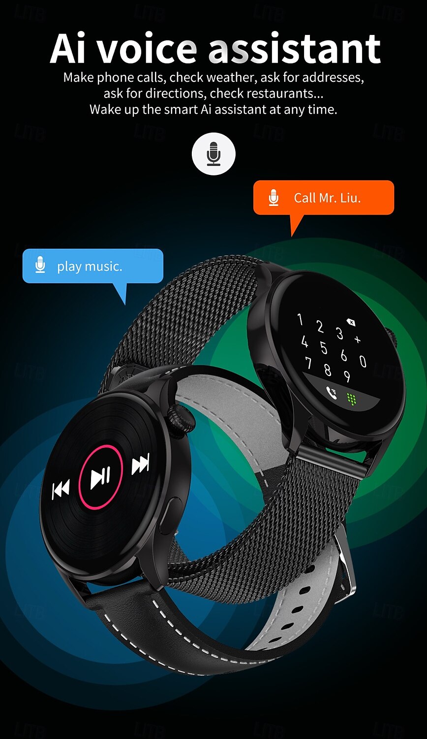 696 CY32 Умные часы 1.39 дюймовый Смарт Часы Bluetooth Педометр Напоминание о звонке Датчик для отслеживания сна Совместим с Android iOS Мужчины Хендс-фри звонки Напоминание о сообщении IPX-0 2025 - $54.99 –P6