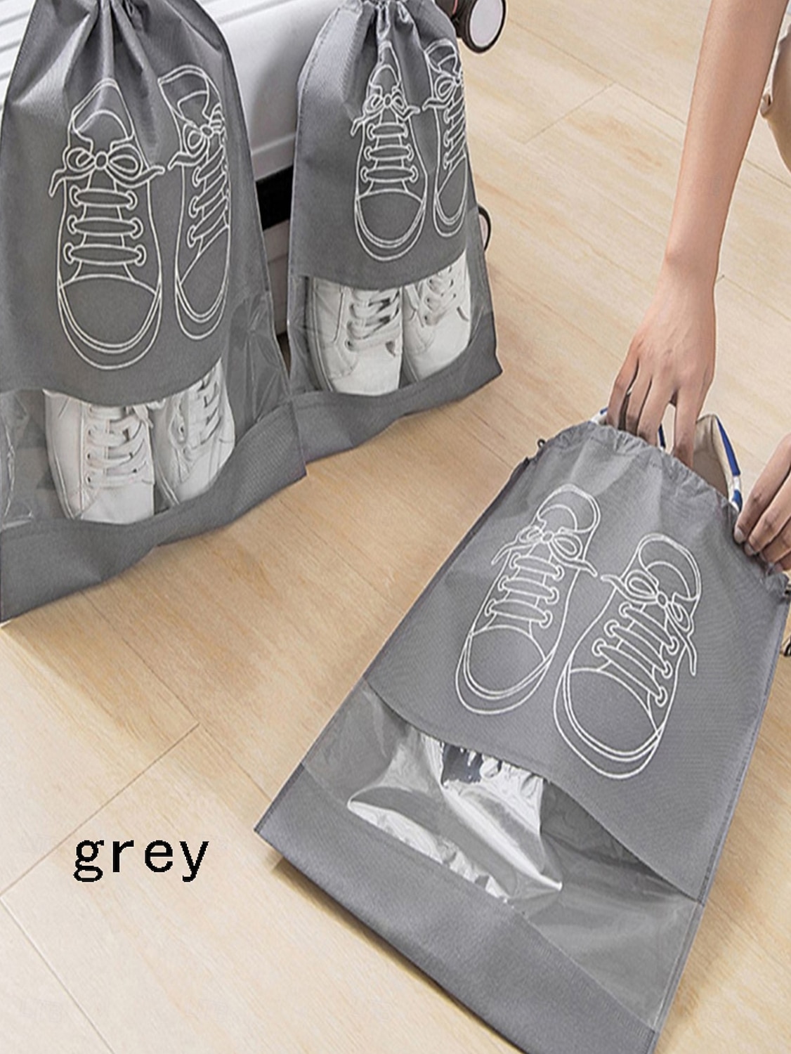 5/10 peças de bolsas para sapatos de viagem, organizador transparente à prova d'água e poeira para armazenamento de sapatos para bagagem, bolsa portátil para sapatos para viagens de negócios e férias de 2026 por $9.99 –P2