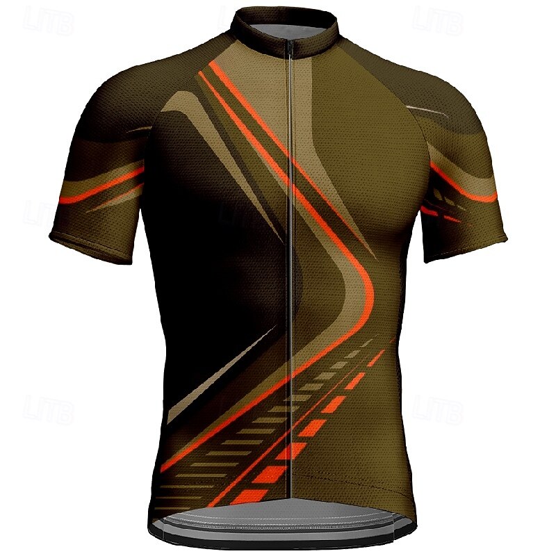 Homme Maillot de cyclisme Géométrique Manche Courte Cyclisme T-shirt Maillot avec 3 poches arrière VTT Vélo tout terrain Séchage Rapide Design Anatomique Évacuation de l'Humidité Respirant Des sports de 2025 ? $25.99 –P8