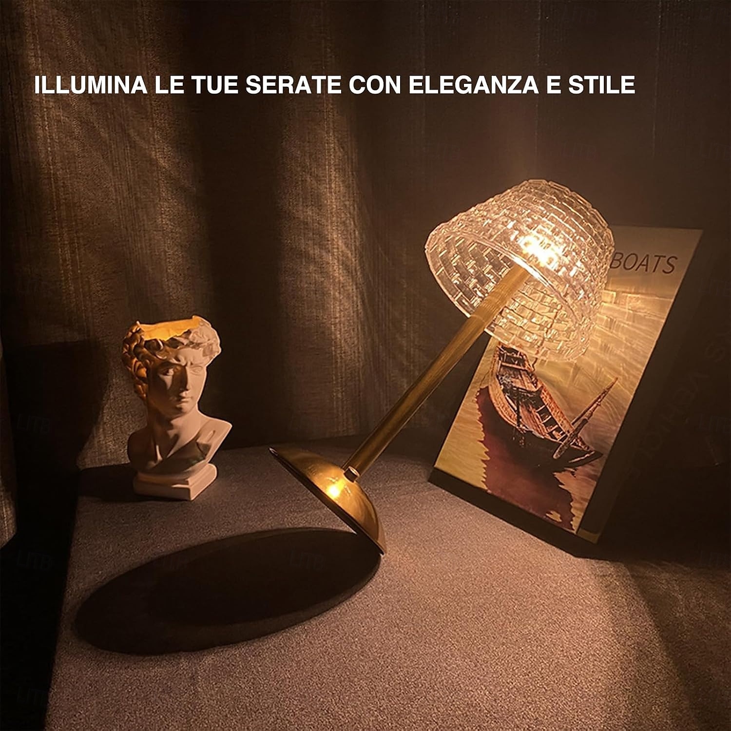 Многофункциональная светодиодная настольная лампа 3 цвета с регулируемой яркостью, перезаряжаемая через USB прикроватная лампа для спальни, столовой, гостиной, офиса, общежития, ночник 2026 - $27.99 –P9