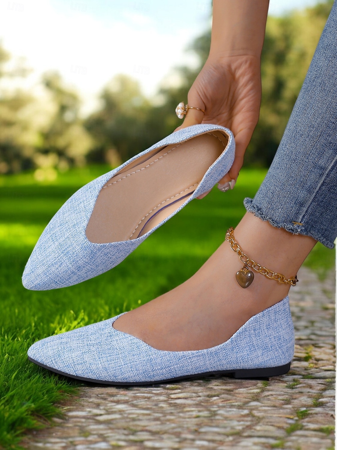 pantofi dama din in cu varf ascutit | pantofi casual pentru birou, cumpărături și ținute de zi cu zi 2025 - $18.99 –P4