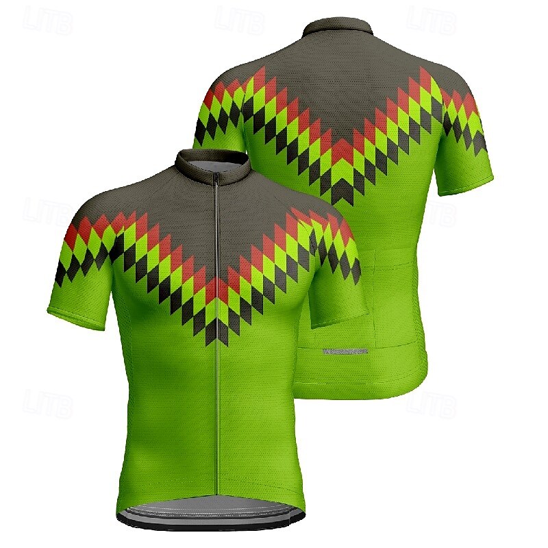 Pánské Cyklodres Krátký rukáv Kolo Tričko Dres se 3 zadními kapsami Horská cyklistika Prodyšné Rychleschnoucí Anatomický design Odvod Žlutá Červená Modrá Sportovní Oblečení 2025 - $25.99 –P8