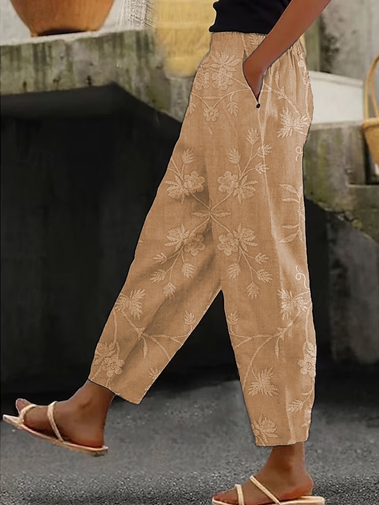 Mujer Pantalones Confort Casual Longitud total Cintura Media Rígido Ropa Cotidiana Casual Diario Amarillo Verde Claro Rosa Azul cielo Primavera, Otoño, Invierno, Verano Ajuste regular 2025 - $18.99 –P4