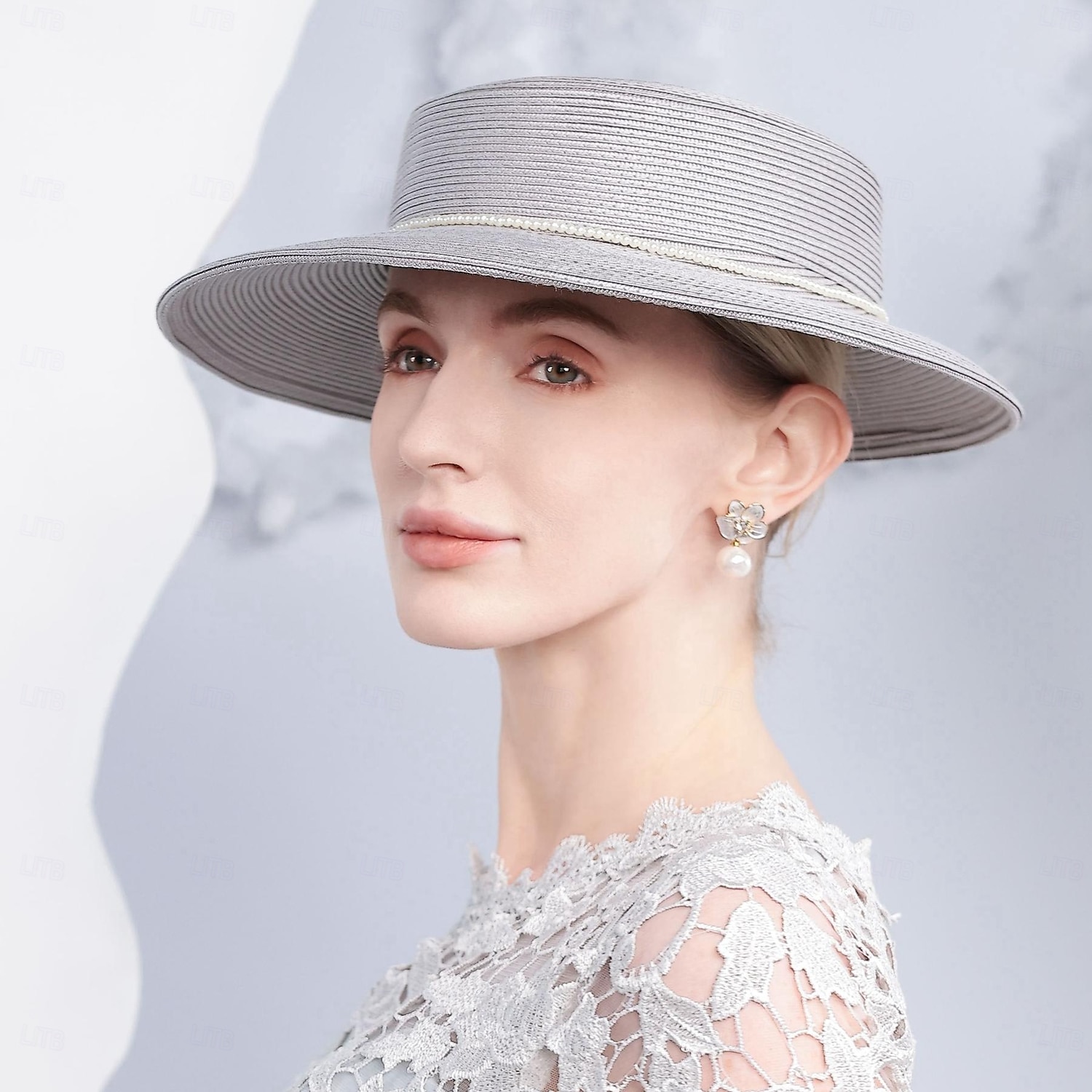 Sombreros Fibra Bombín / Sombrero Cloché Sombrero de copa Sombrero para el sol Boda Fiesta de Té Elegante Boda Con Detalles con Perlas Celada Sombreros 2026 - $45.99 –P7