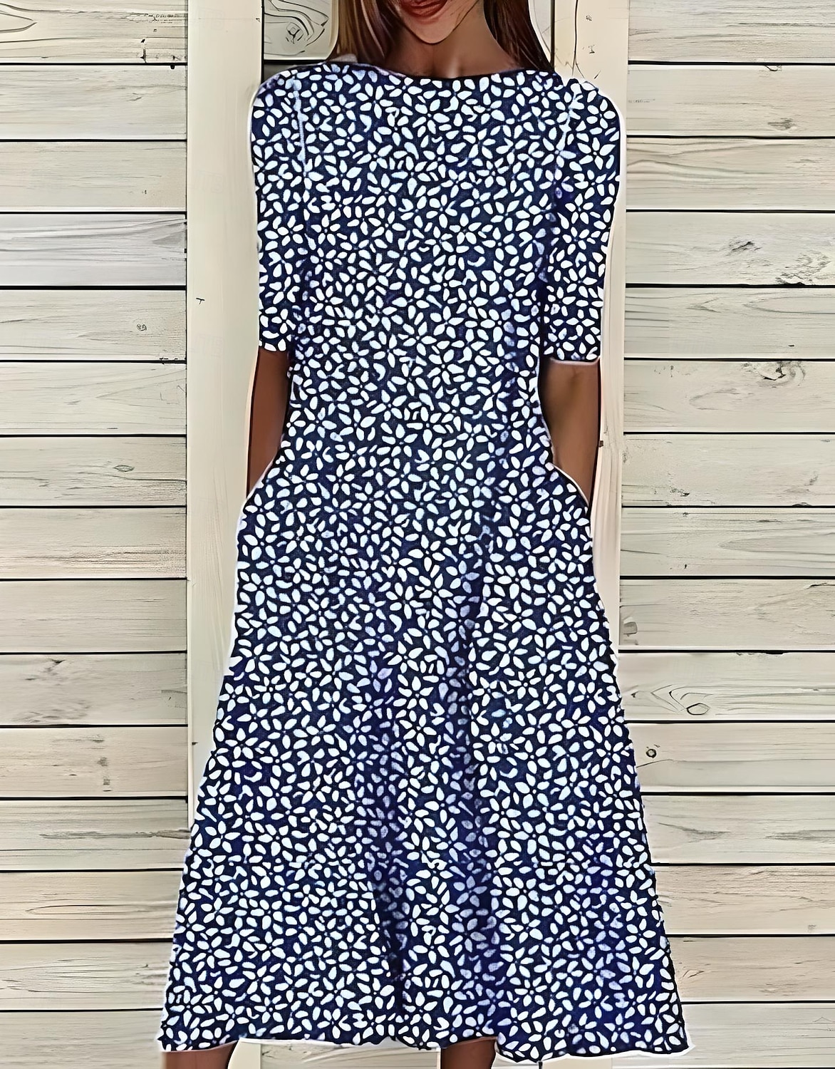 Per donna Abito Midi Vestito T-Shirt Abito a trapezio Abito Estivo Vacanza Casual Spiaggia Data Abito Estivo Vestibilità regolare Floreale Grafico Manica Corta Girocollo Bianco Rosa Blu Azzurro cielo del 2025 a $32.99 –P3
