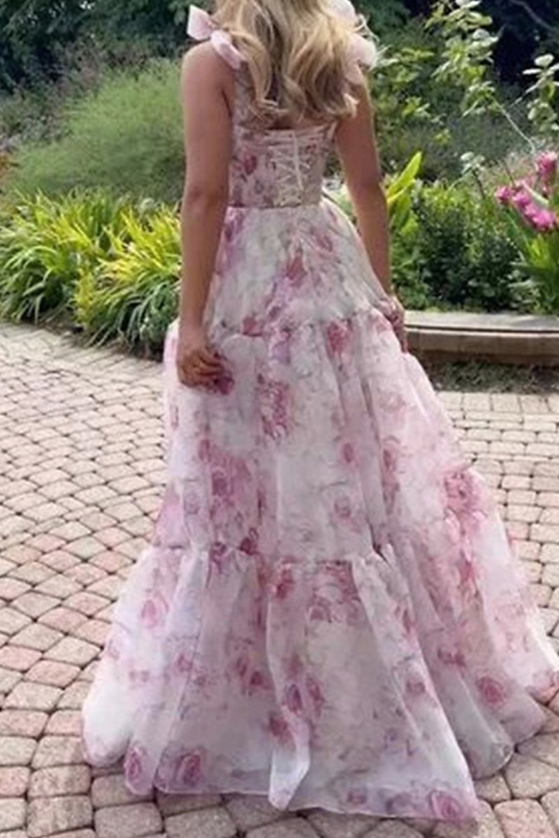 Women's Long Dress Maxi Dress Party Dress Cocktail Dress Fashion Party Special Occasion Regular Fit Flower Sleeveless Spaghetti Strap Blue Light Purple Summer 2025 - $33.99 –P11