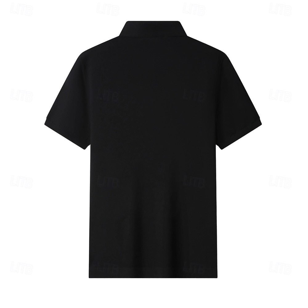Men's Silk Linen Cotton Business Casual Half Zip Short Sleeve Basic Formal Solid Color Zipper Summer Black Dark Navy Sky Blue Dark Green Gray 2025 - $49.99 –P18
