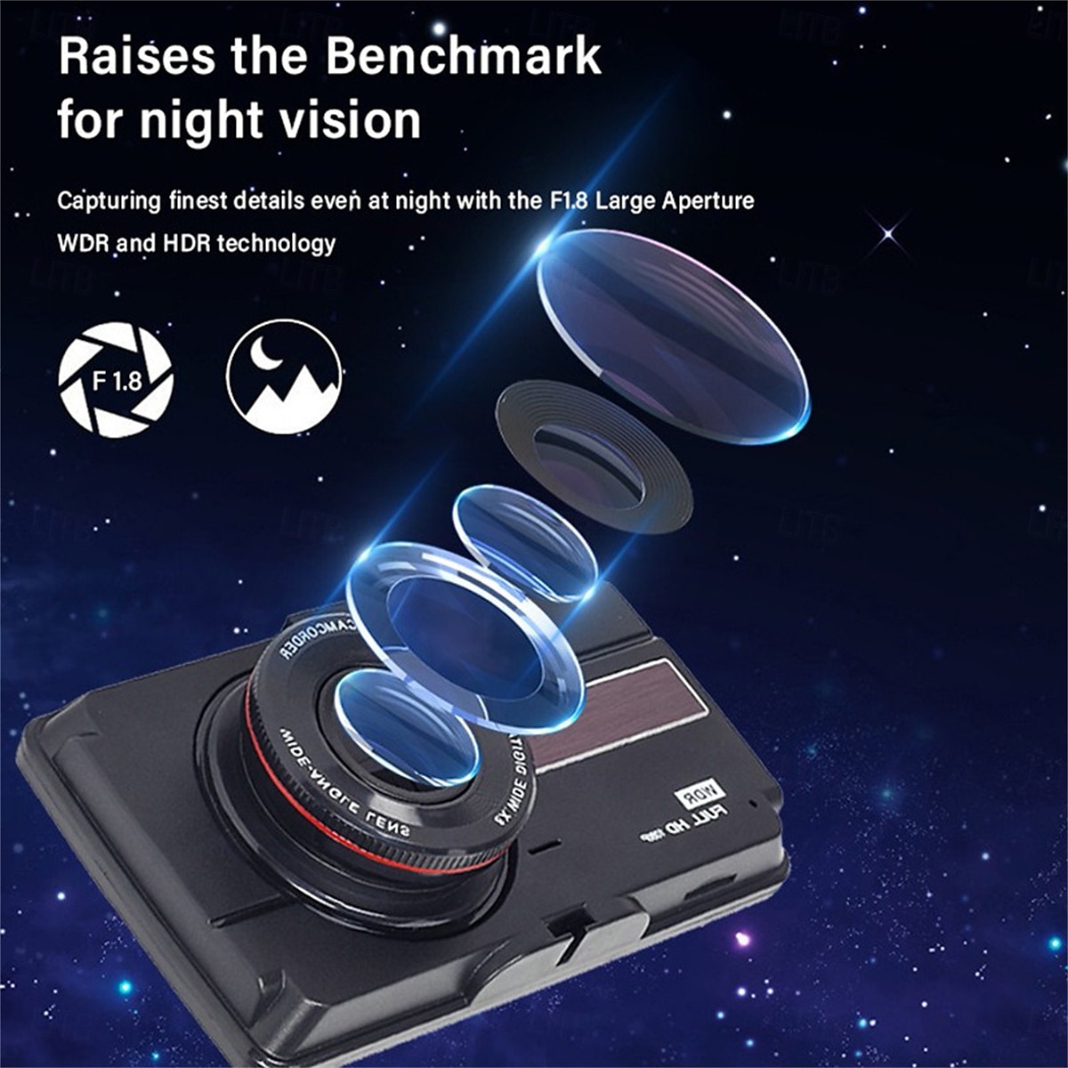 4 Inch Car DVR Dash Cam HD 1080P Video Recorder Front Rear View Camera Auto 2 in1 Recording IR Night Vision Loop Recording 2025 - $52.99 –P6