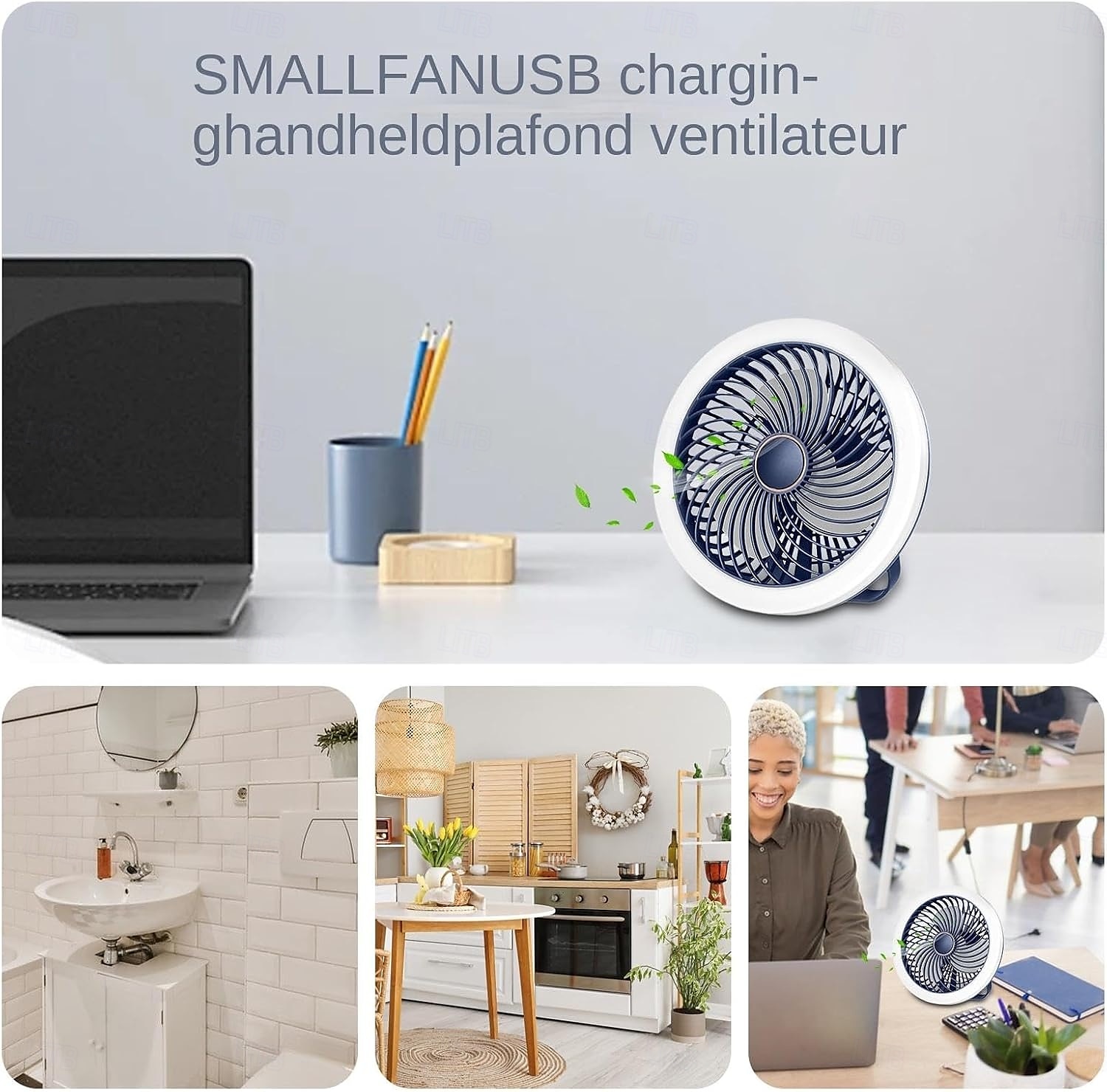 1 Pc. Multi Functional Fan Light, Vertical Hanging, Three Use, Three Level Dimming, Air Conditioning, Usb Charging Remote Control, Office Camping, Home Use 2025 - $21.99 –P13