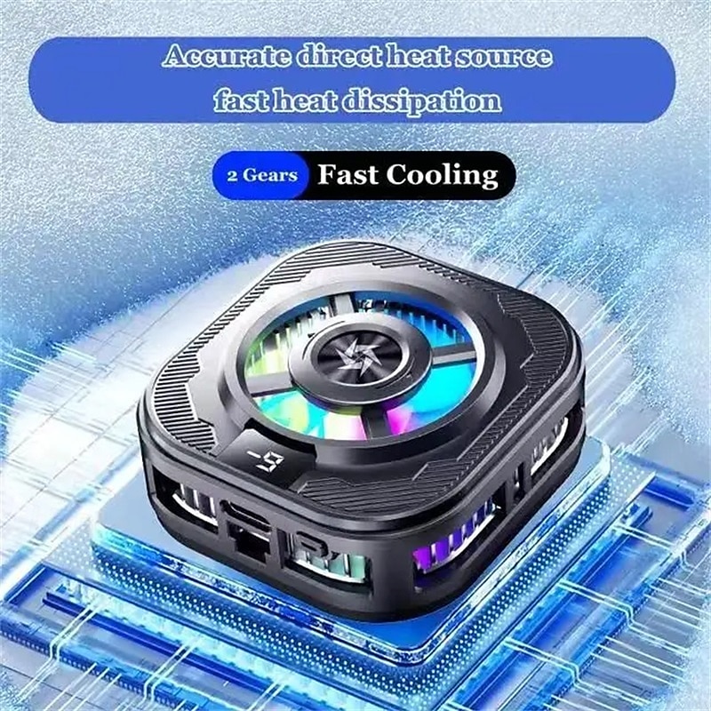 SL39 Mobile Phone Cooler Magnetic Back Clip Semiconductor Radiator with Silent Fan for Gaming 2025 - $34.99 –P6