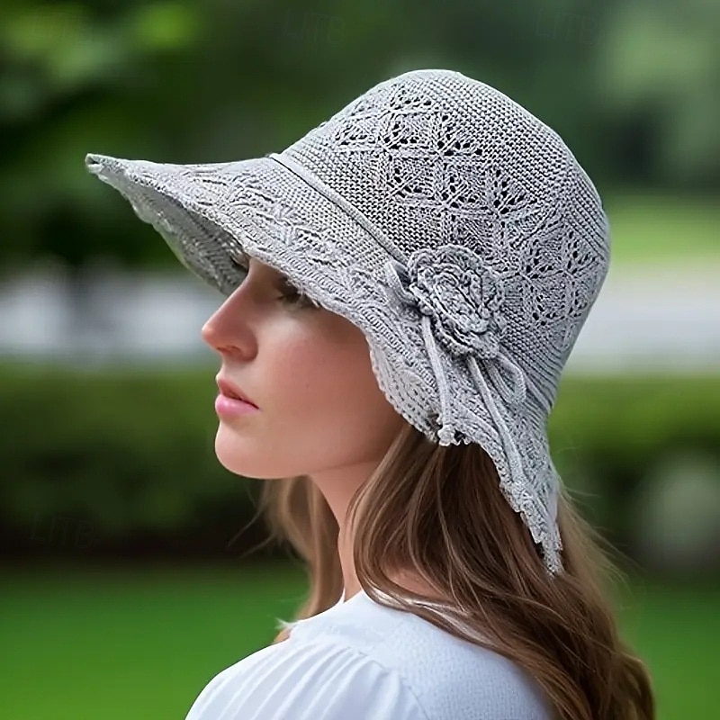 solhatt med bred brätte, elegant vikbar strandhatt som andas för kvinnor, handtvättbar, stor sommarhatt för solskydd 2025 - $16.49 –P4