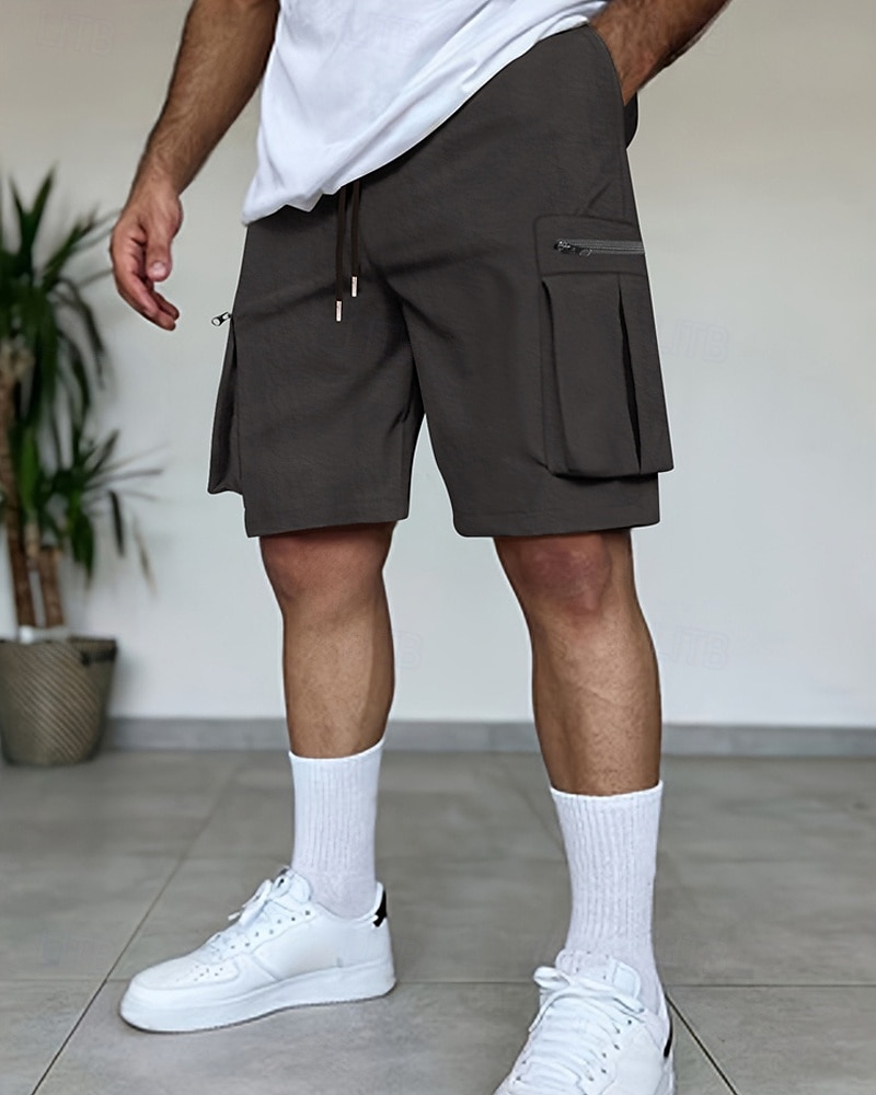 Per uomo Pantaloncini cargo Shorts Pantaloncini Estivi Coulisse Elastico in vita Multi-tasche Semplice Comodità Indossabile Lunghezza al ginocchio All'aperto Sport Quotidiano Moda Casual Nero Marrone del 2025 a $22.99 –P2