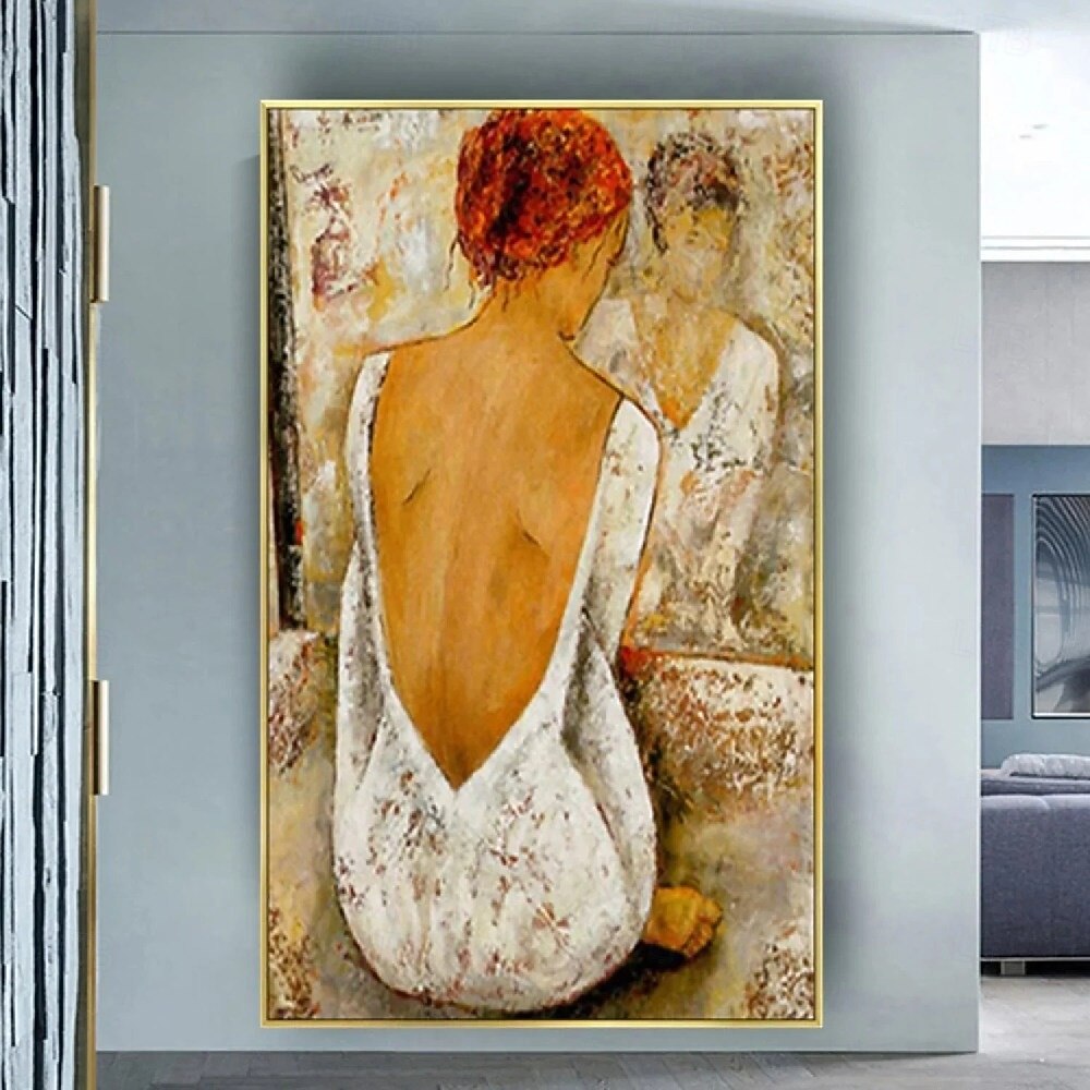 Ölgemälde „Pure Lady“, 100 % handgemalt, Ölgemälde mit Mädchenrücken, abstraktes Ölgemälde auf Leinwand, Wandgemälde für Wohnzimmer, Schlafzimmer, Wohnkultur, Wandkunst 2025 - $85.99 –P5