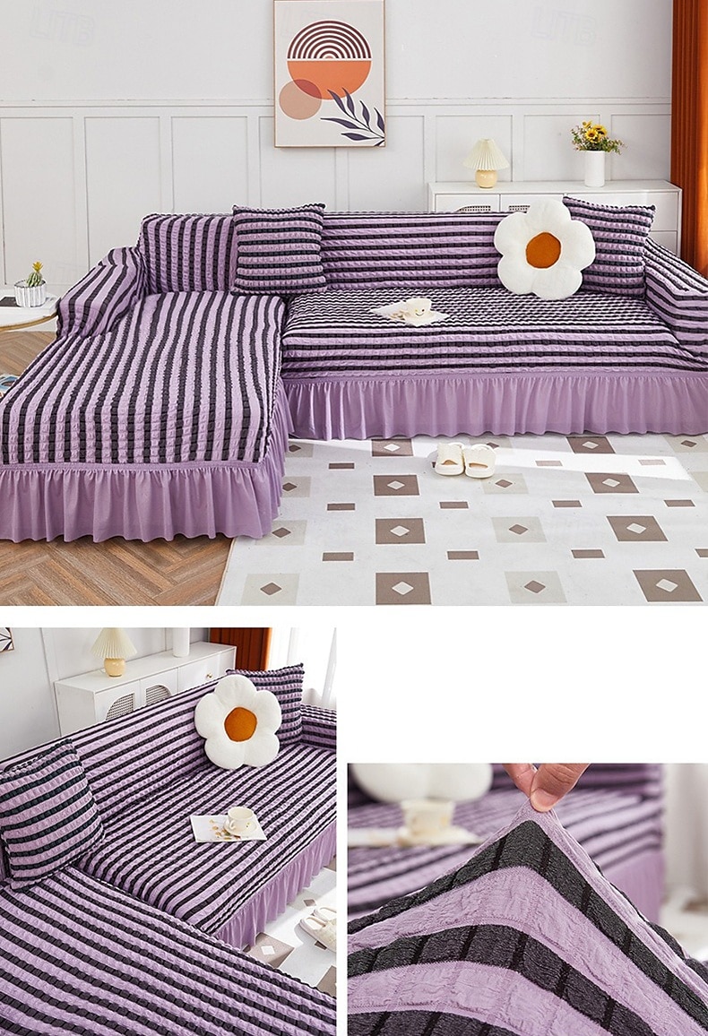 Stretch Couch Cushion Cover, 1 2 3 Seater Cushion Covers for L Shaped Sofa Chaise Longue, Sectional Sofa Slipcover Furniture Protector with Elastic Bottom 2025 - $19.99 –P1