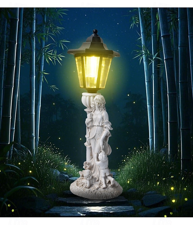 1 pc led outdoor landschaft lichter engel umarmung buch mutter und kind harz anhänger lampe hof garten rasen pfad park landschaft lampe dekorative lampe 2026 - $30.99 –P3