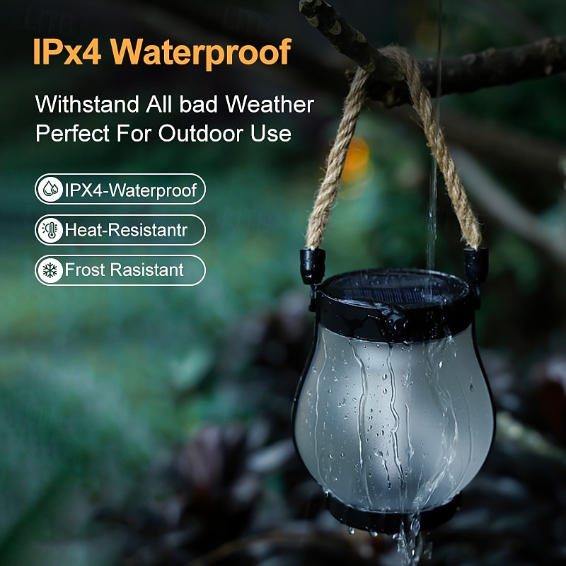 1 Pc Solar Lanterns Outdoor Solar Waterproof Hemp Rope Flame Lights Hanging Camping Lamp Courtyard Decoration Multifunctional Lighting Lamp 2026 - $16.49 –P5
