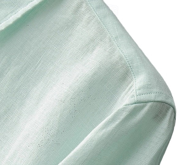 miesten 100% pellavapaita nappikauluspaita vapaa-ajan paita yksivärinen muodollinen rento valkoinen vaaleanvihreä punainen tummansininen pitkähihainen turndown-paita kesä talvivaatteet vaatteet yksiväriset 2025 - $46.99 –P9