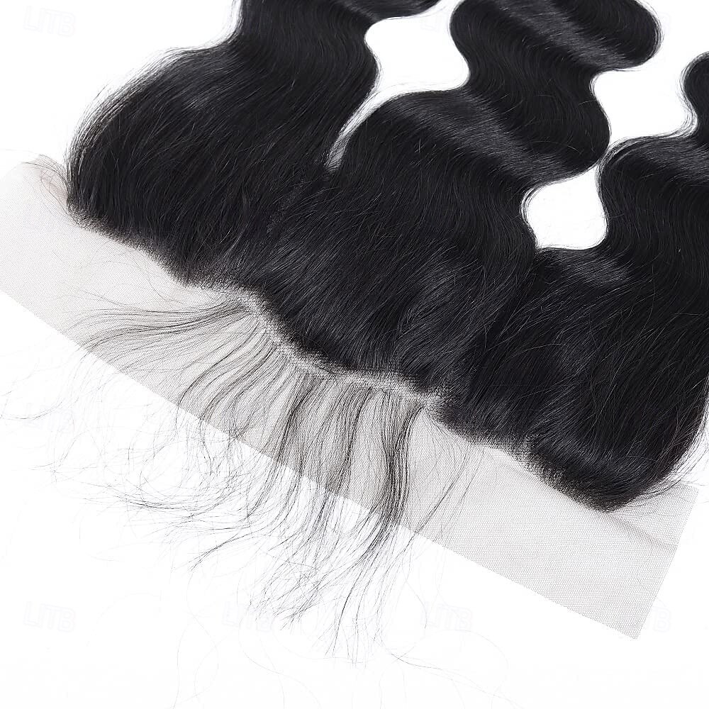 Frontale in pizzo ondulato peruviano con riga centrale 13x4, 100% capelli umani, colore naturale, capelli remy del 2026 a $148.99 –P3