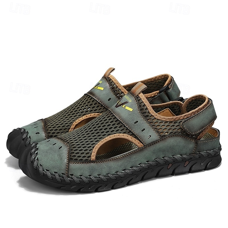 Braune Mesh-Sandalen für Herren – atmungsaktive und stylische Sommerschuhe für Strand, Urlaub & Outdoor-Aktivitäten 2025 - $42.99 –P2