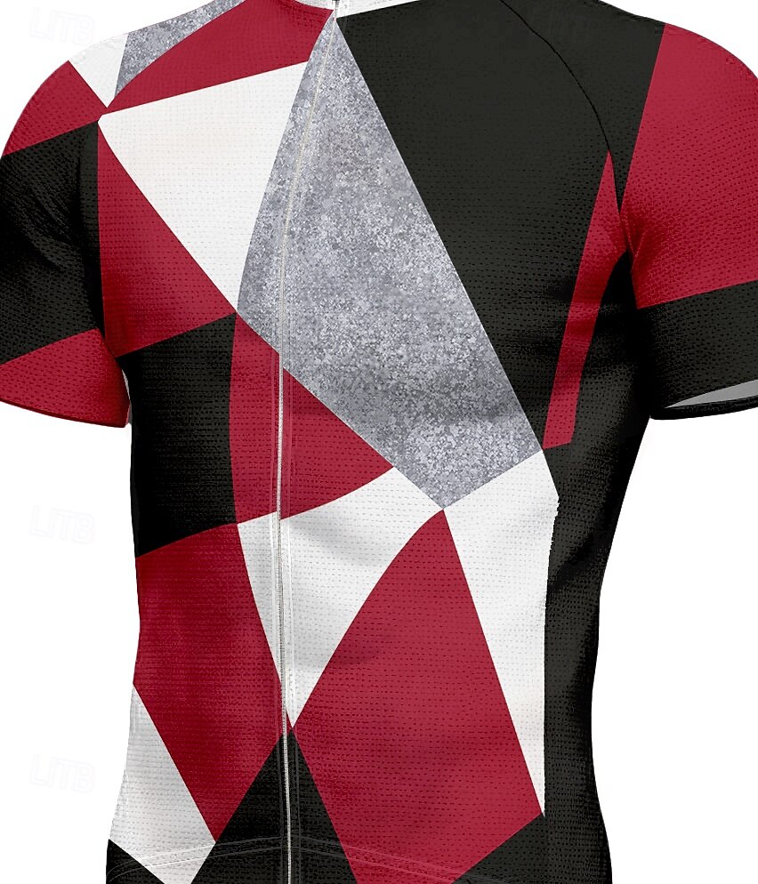 Herren Radtrikot Kurzarm Fahhrad T-Shirt Trikot Oberteil mit 3 Gesäßtaschen UV-beständig Atmungsaktiv Schnelltrocknend Frontreißverschluss Rot Sport Bekleidung 2025 - $28.99 –P3