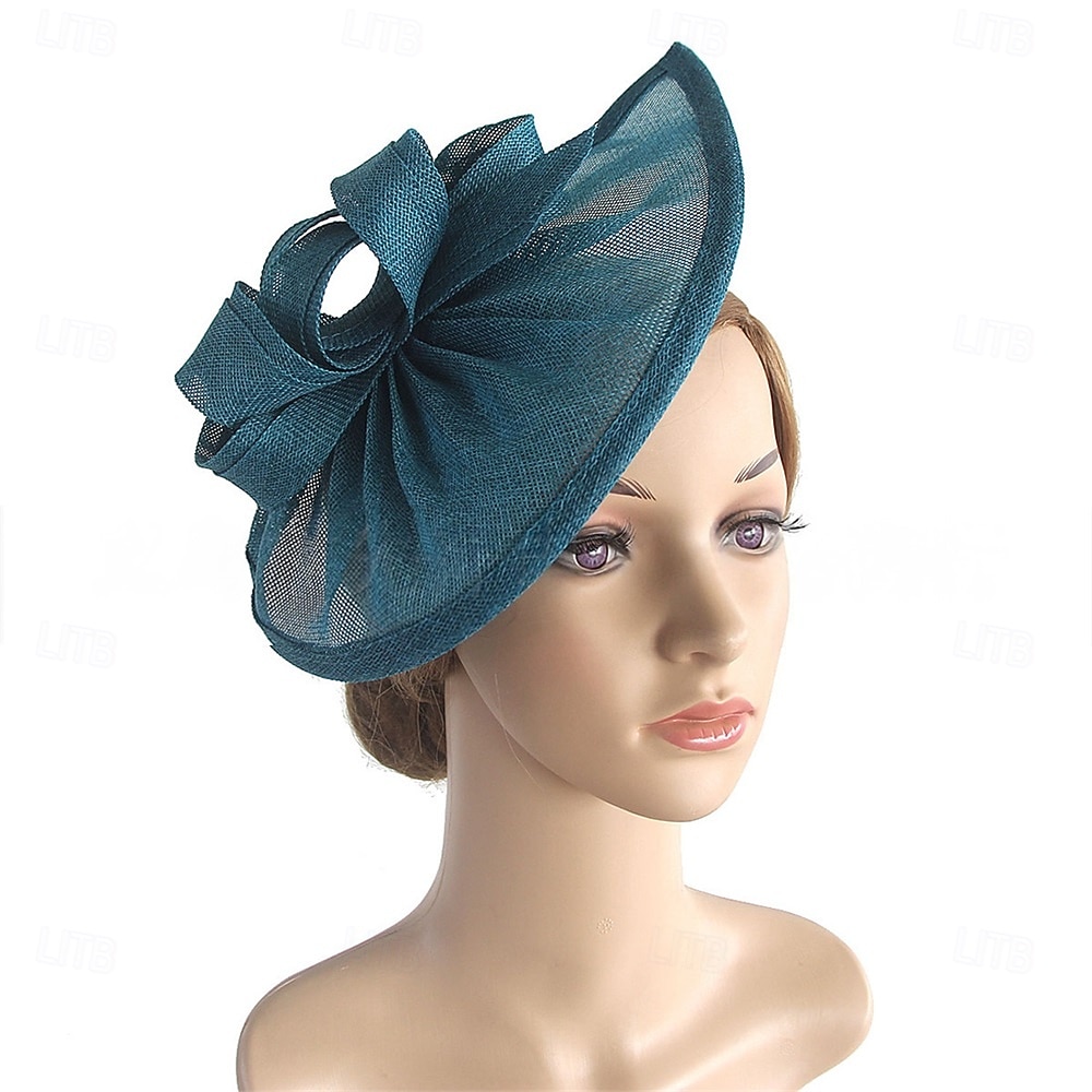 Copricapo fedora di lino matrimonio festa serale tea party corsa dei cavalli cocktail vintage carino con copricapo floreale del 2026 a $17.49 –P14